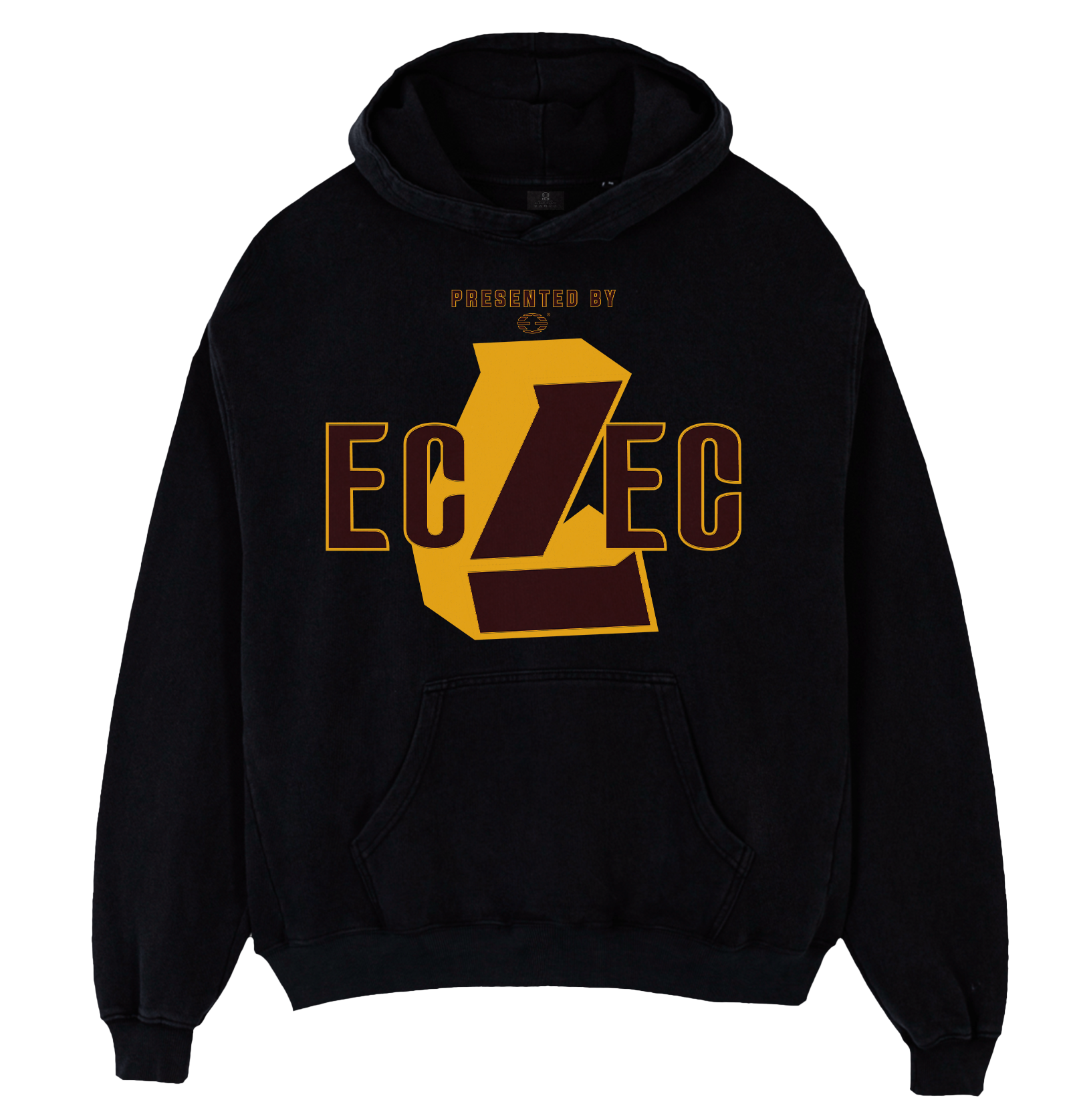 Presented Black Oversized Hoodie